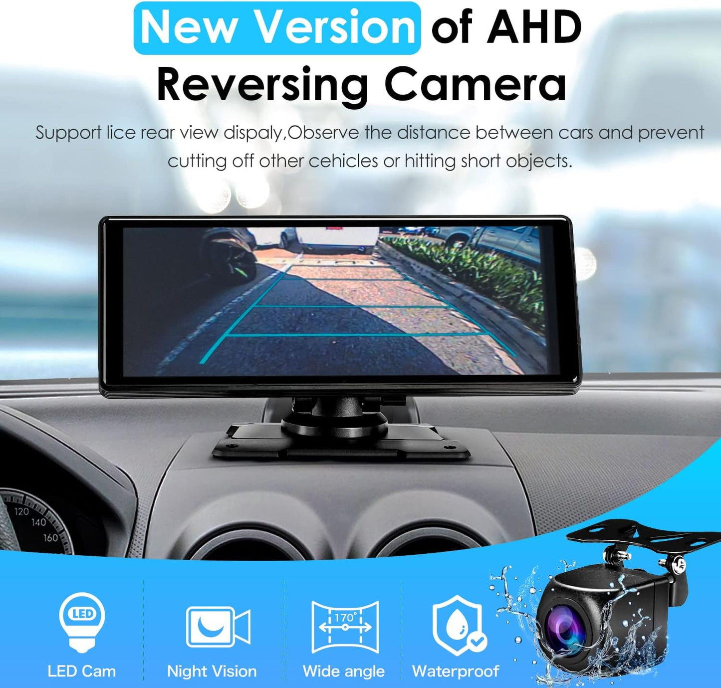 Syncarstereo Wireless Apple CarPlay&Android Auto 9,33 Zoll HD IPS Touchscreen GPS Navi