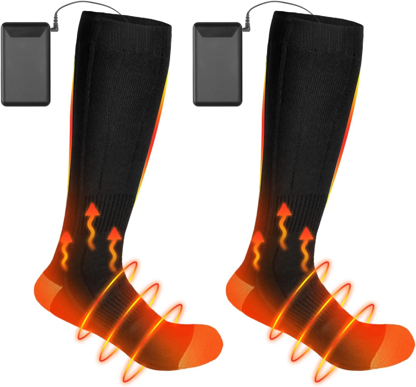 Beheizbare Socken Damen Herren 4000mAh Beheizte Socken,Elektrische Warme Socken