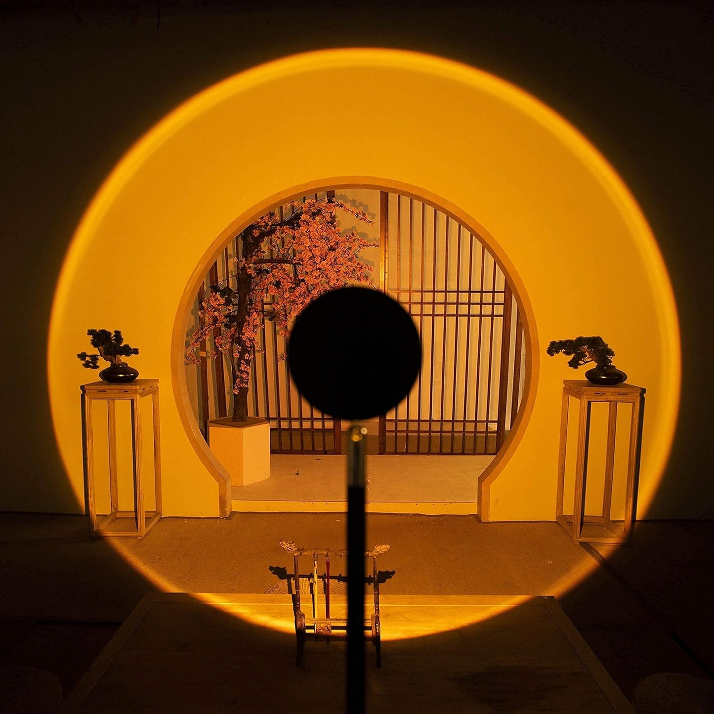 SOLLA Sonnenuntergang Projection LED Lampe Coucher de Soleil, Longue Support 360° Stehlampe
