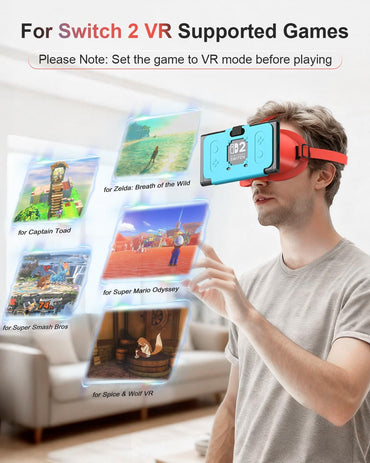 STARTRC GAMES VR Headset für Nintendo Switch 2 mit verstellbaren HD-Linsen