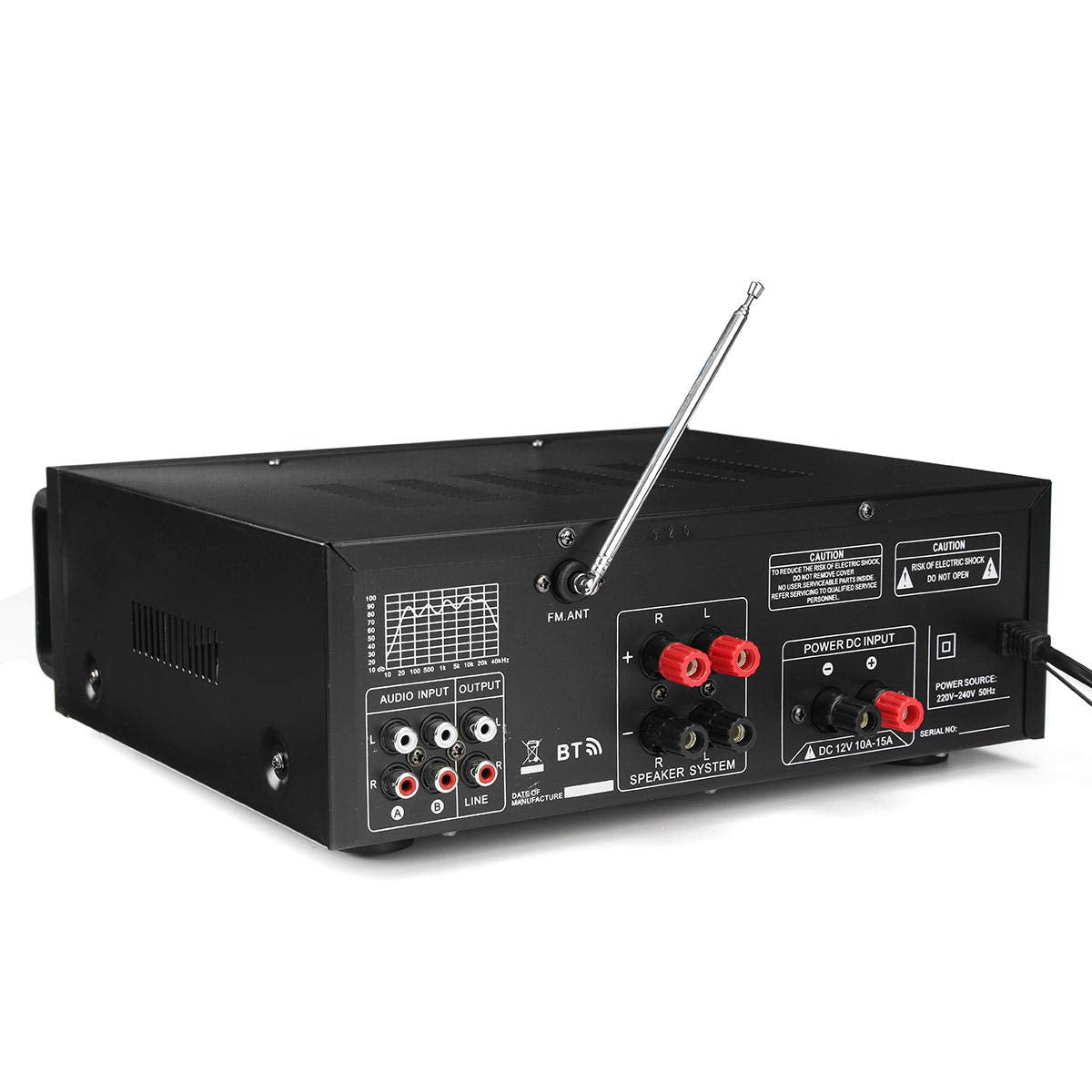 Sunbuck AV-MP326BT Amplifier 220 V 800 W 4 Ohm 2-Kanal-EQ Bluetooth-Stereoverstärker unterstützt USB-Disk-SD-Karte