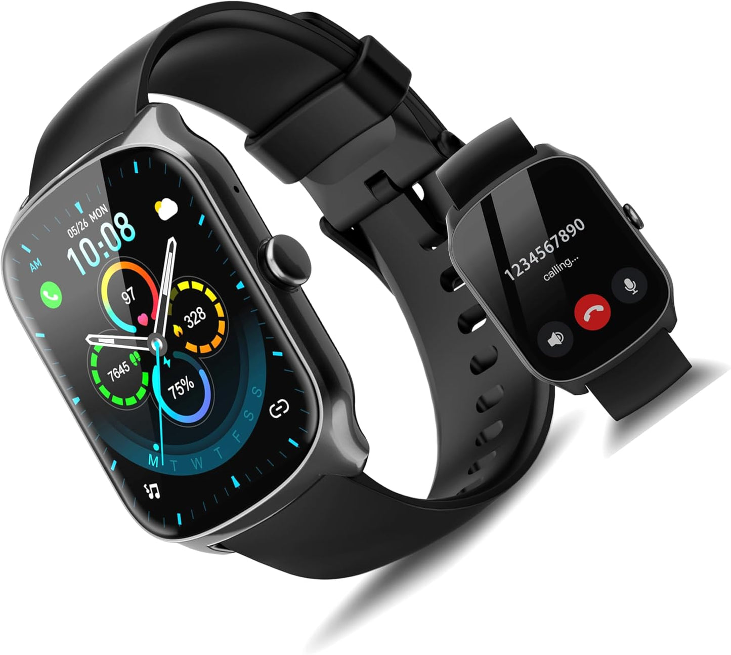 Stecei Smartwatch Herren Damen, 1.95" Fitnessuhr mit Telefonfunktion, Pulsmesser und Schlafmonitor