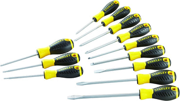 Tournevis standard Stanley Tools STA060212 PH/SL/PZ/TX – Jaune/Noir (lot de 12)