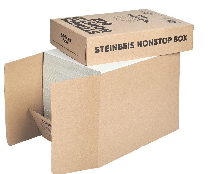 Steinbeis Maxi-Box Druckerpapier A4Trend Weiß 2500 Blatt kombiniert
