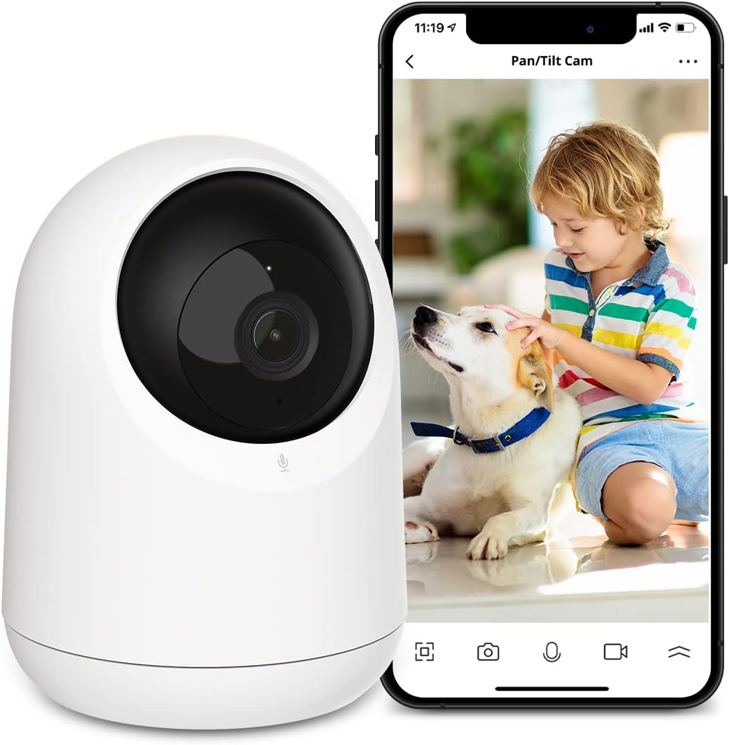 SwitchBot Babyphone Innen-Übersichtskamera, 360 Grad 1080P Schwenk-Neige-Smart-WLAN (2,4 G), Bewegungserkennung, Nachtsicht, Zwei-Wege-Audio, Funktionen mit Alexa und Google Assistant