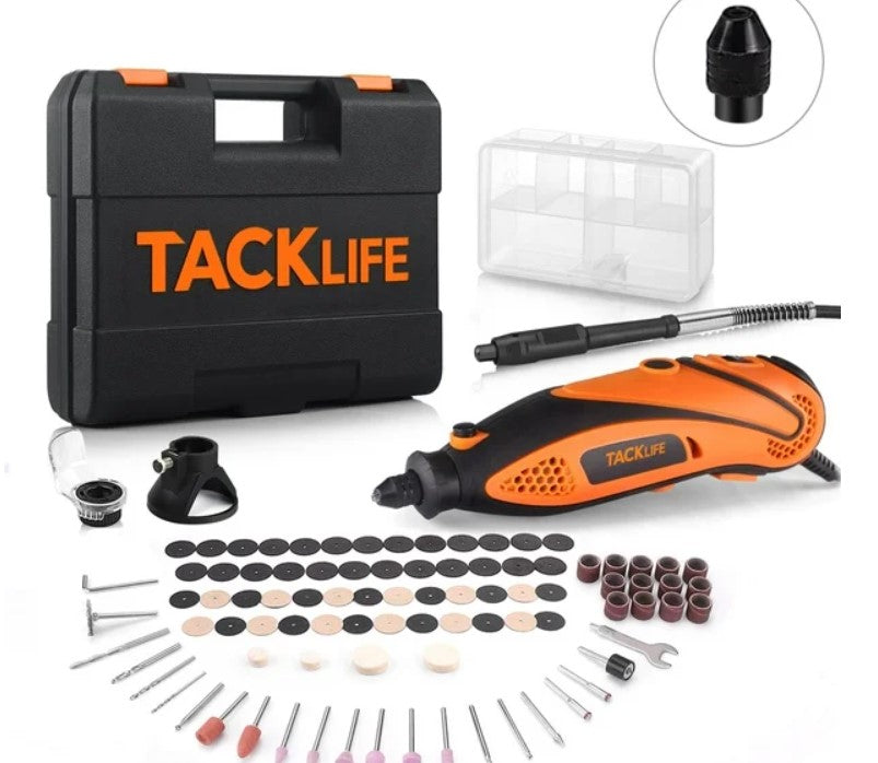 TACKLIFE RTD35ACL Multifunktionswerkzeug-Set mit MultiPro-Schnellspannbohrfutter und flexibler Welle