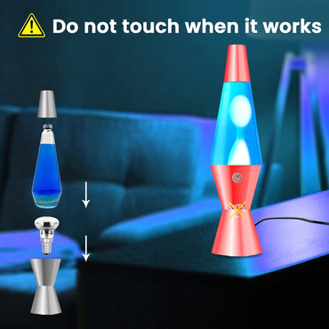 TobeBright Lavalampe Blau,Wasserweiß Wachs Magma Dekorative Lampe 14,5 Zoll