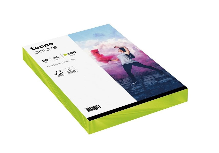 500 X Tecno Kopierpapier colors leuchtend grün DIN A4 80 g/qm 500(5x100) Blatt