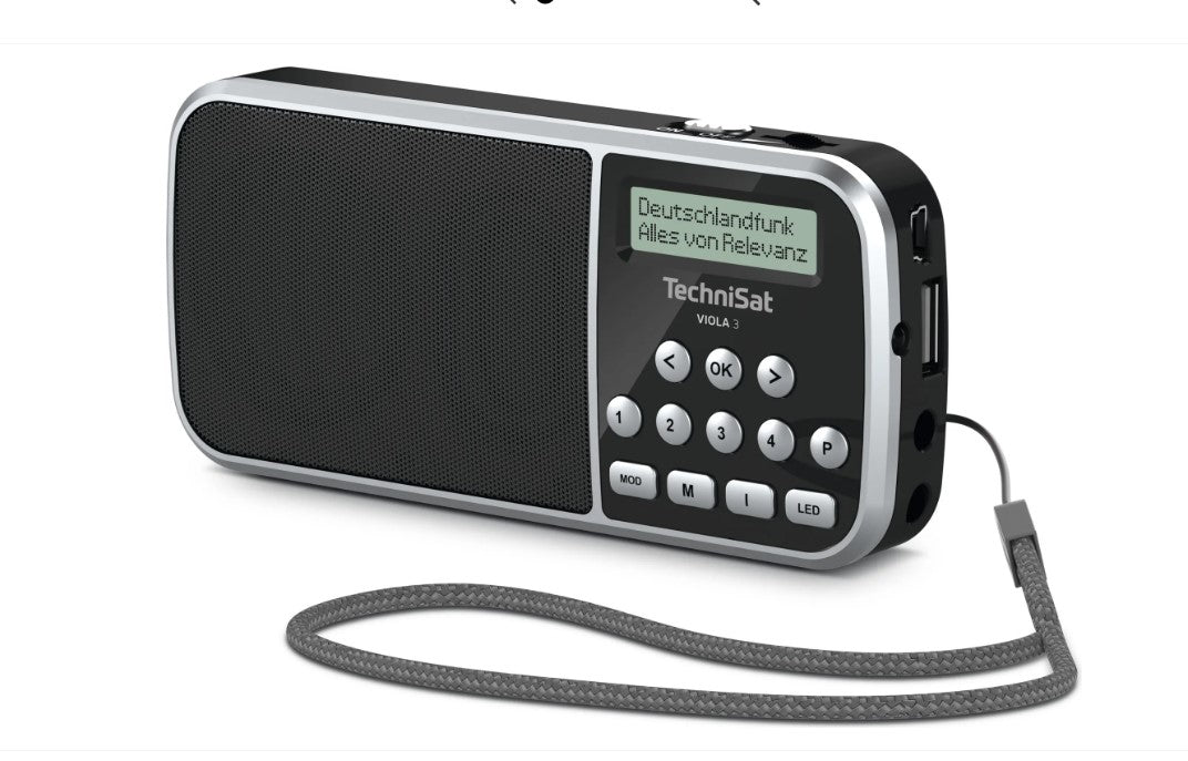 TechniSat VIOLA 3 | portables DAB+ Radio mit LED Taschenlampenfunktion | schwarz