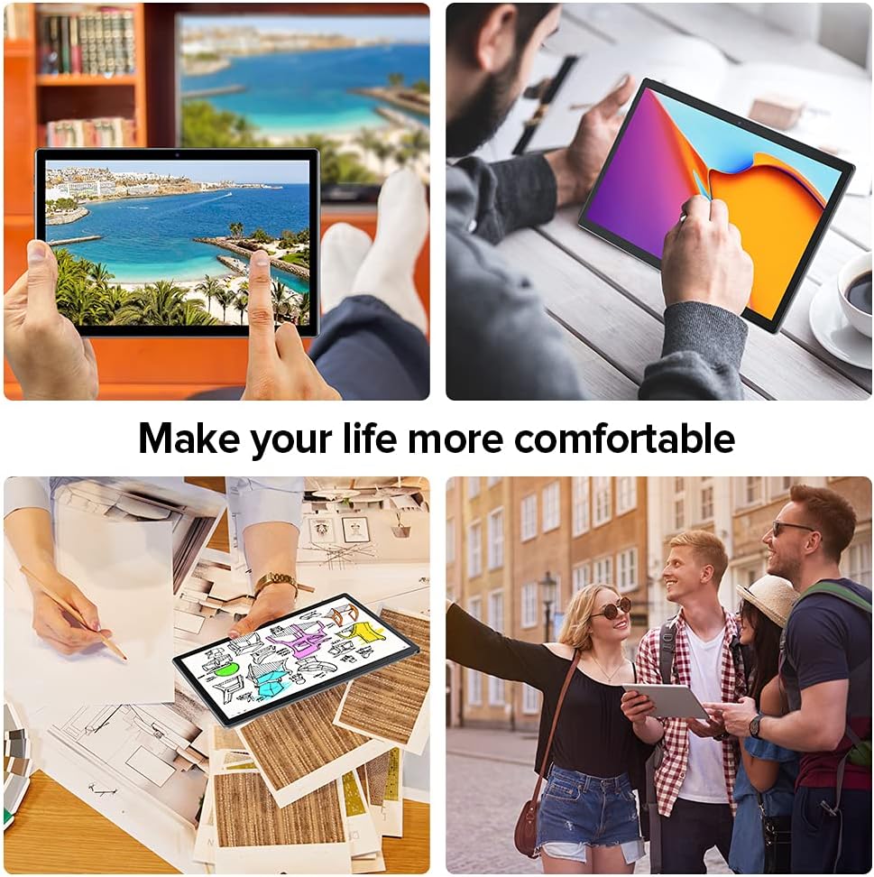 Tablette TECLAST P20HD 10,1 pouces Argent Android 10 4 Go + 64 Go Processeur A55 8 cœurs