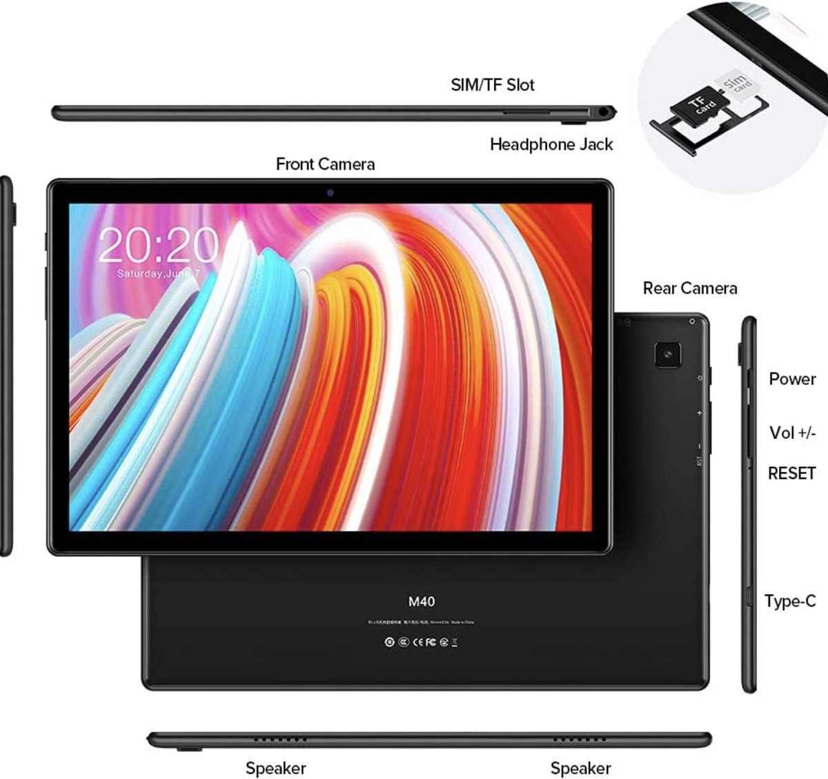 Teclast Tablet M40 Pro WiFi+4G 6GB/128GB Schwarz