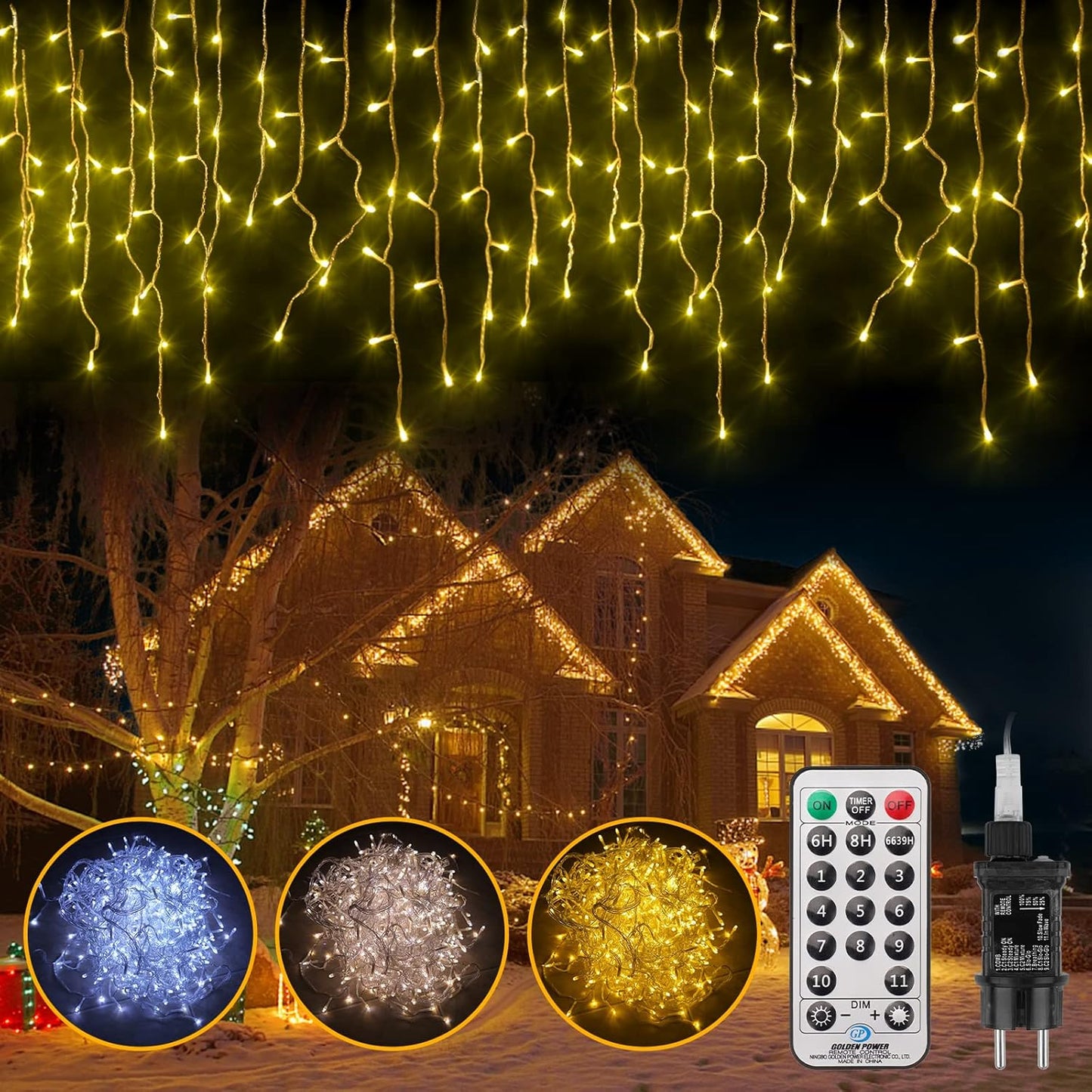 Targetone LED Fairy Lights 528 LEDs 15 m 11 Modes,IP44 Copper Wire Lights