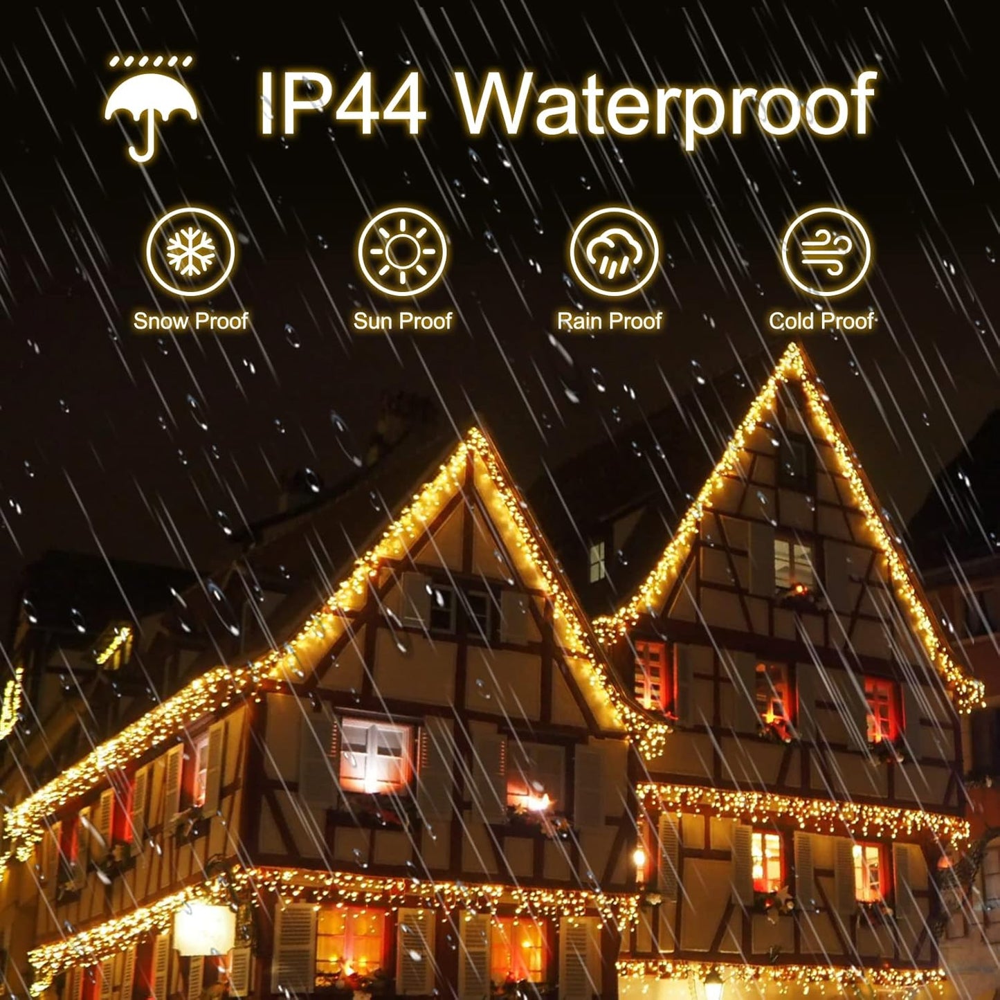 Targetone LED Fairy Lights 528 LEDs 15 m 11 Modes,IP44 Copper Wire Lights
