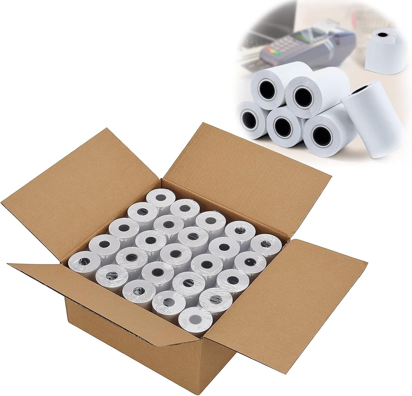 Thermorollen 57mm x 50m x 12mm Bonrollen Kassenrollen