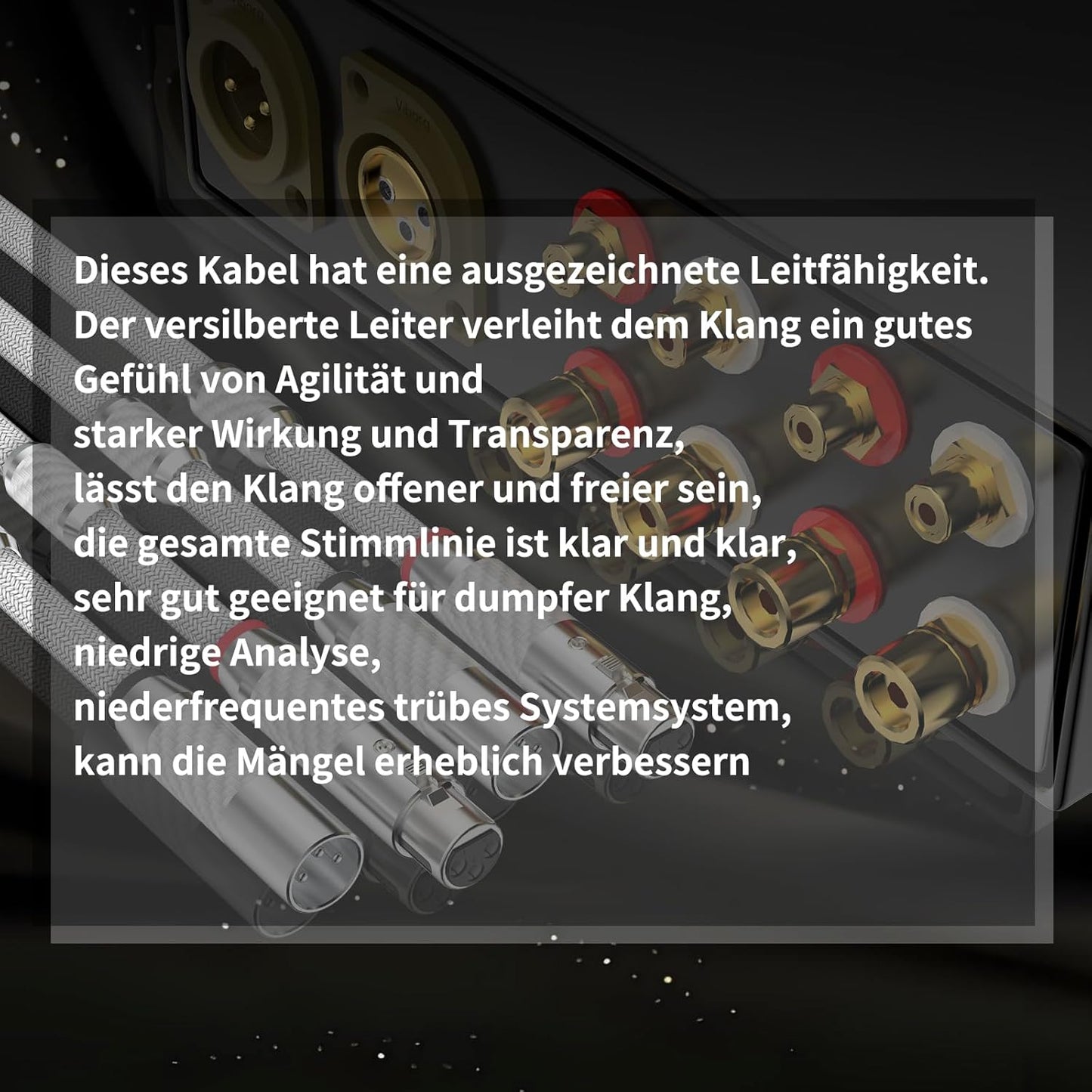 Tirstrup XLR Kabel Mikrofonkabel Versilbert DMX Patchkabel (1.5M,Weiß)