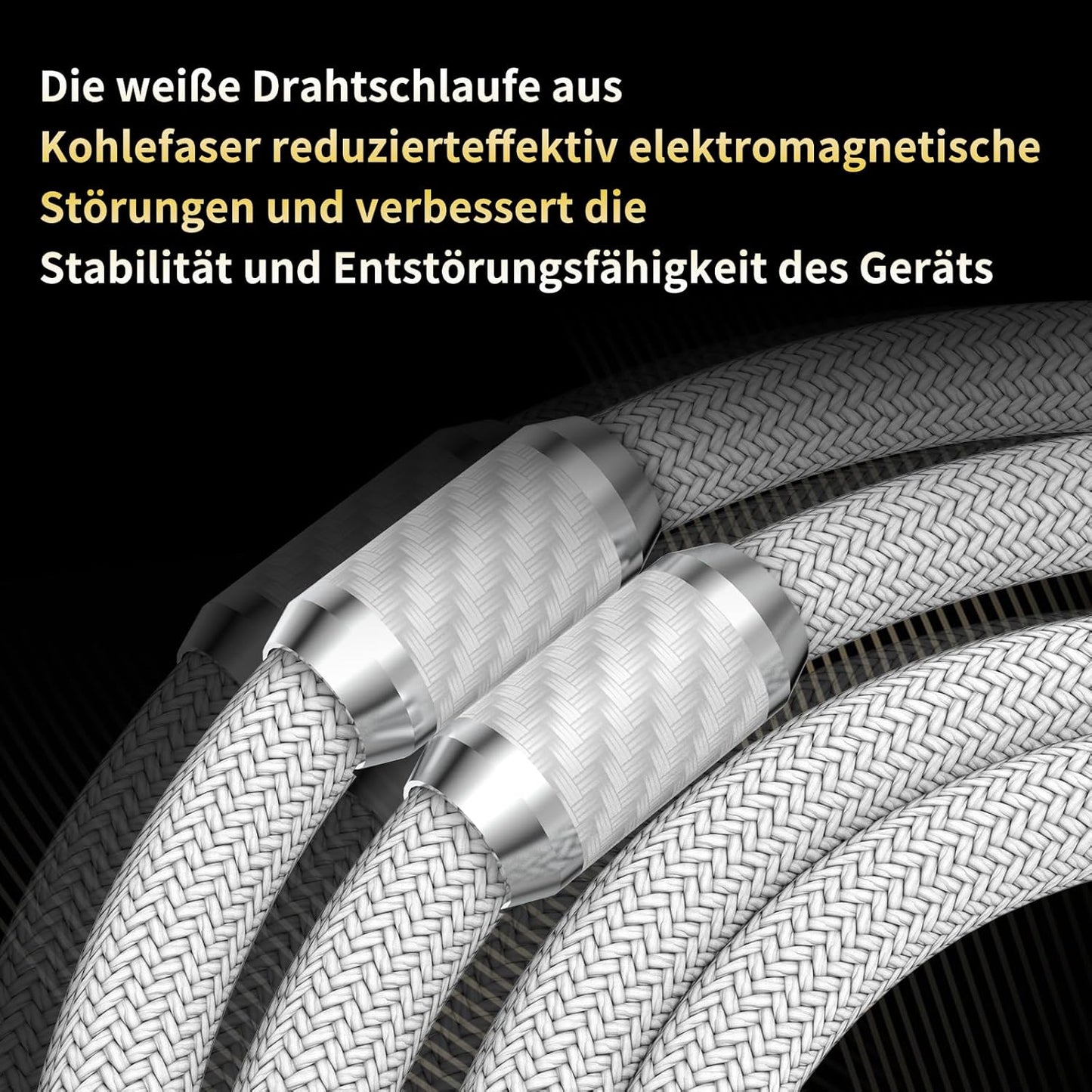 Tirstrup XLR Kabel Mikrofonkabel Versilbert DMX Patchkabel (1.5M,Weiß)