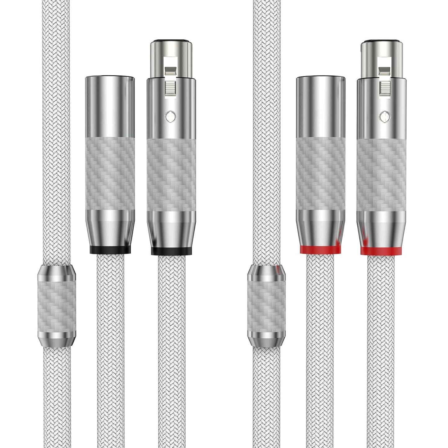 Tirstrup XLR Kabel Mikrofonkabel Versilbert DMX Patchkabel (1.5M,Weiß)