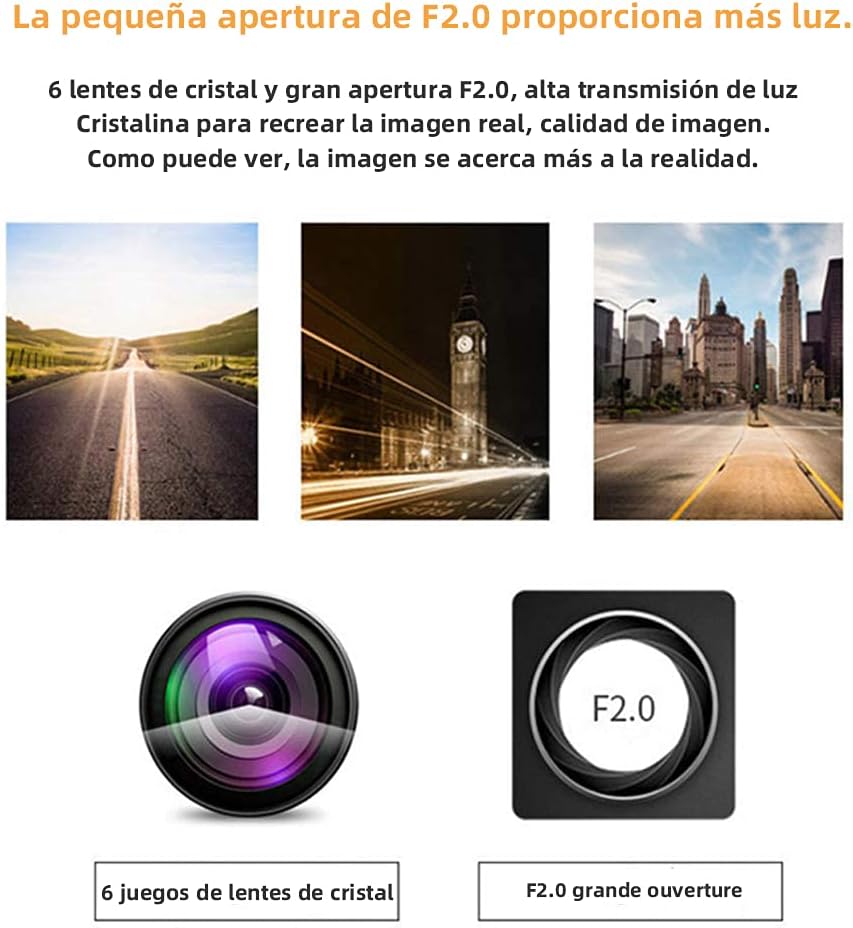 TINHAU Dashcam Caméra de Voiture, 4" 310° Vision Nocturne Full HD 1080P, G-Sensor, Loop-Aufnahme, 24 Stunden Parküberwachung, max 32GB Speicherkarten