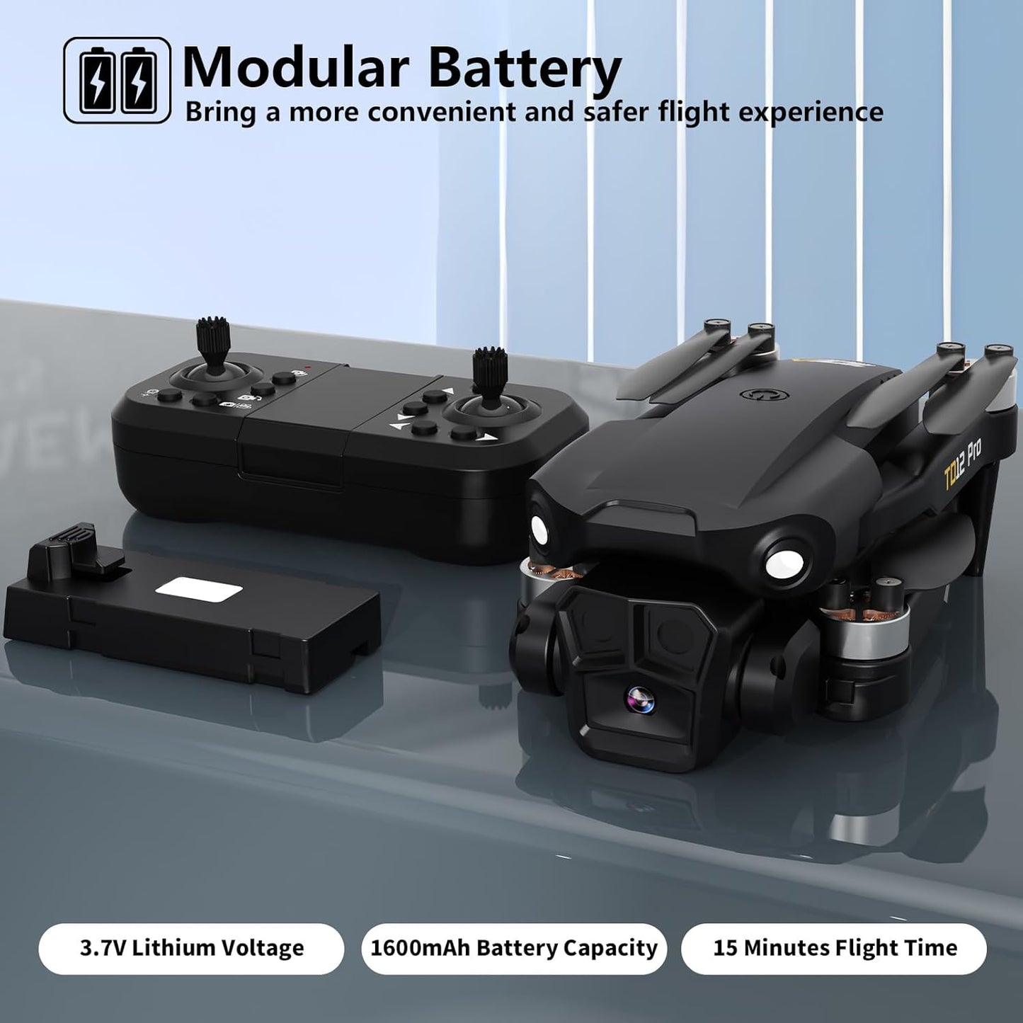 Toladrone TD12PRO Drohne mit Kamera 1080P, Bürstenloser Motor APP-Steuerung