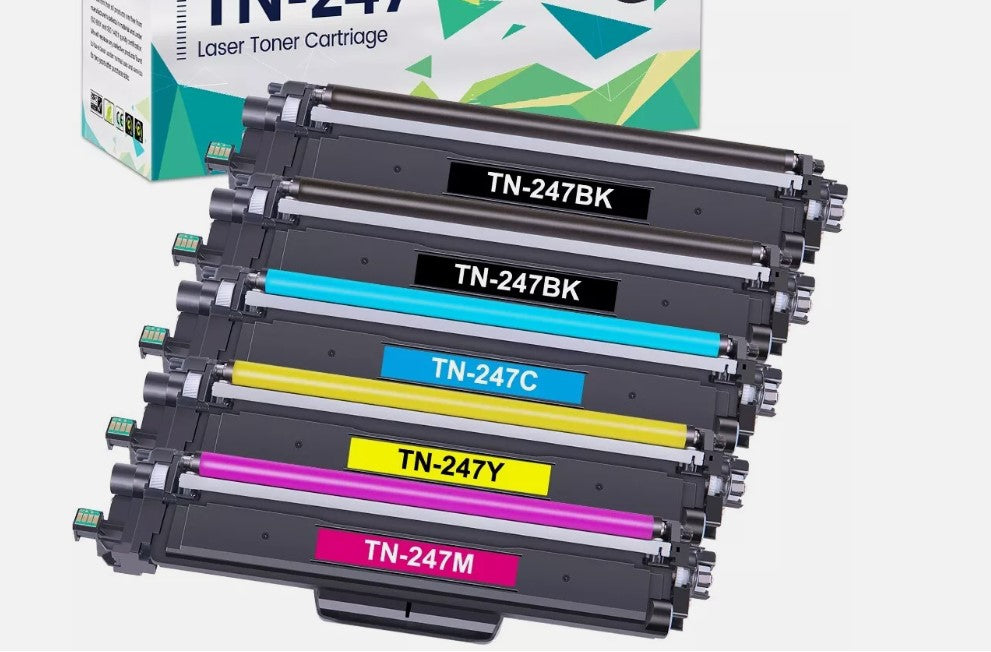 Lot de 5 cartouches de toner compatibles TN-243CMYK TN247 pour Brother MFC-L3750CDW TN243CMYK
