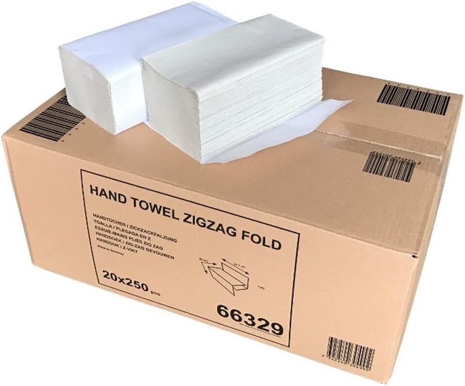 TORK Papierhandtücher 66329 Zick-Zack-Falzung 1-lagig 5.000 Tücher