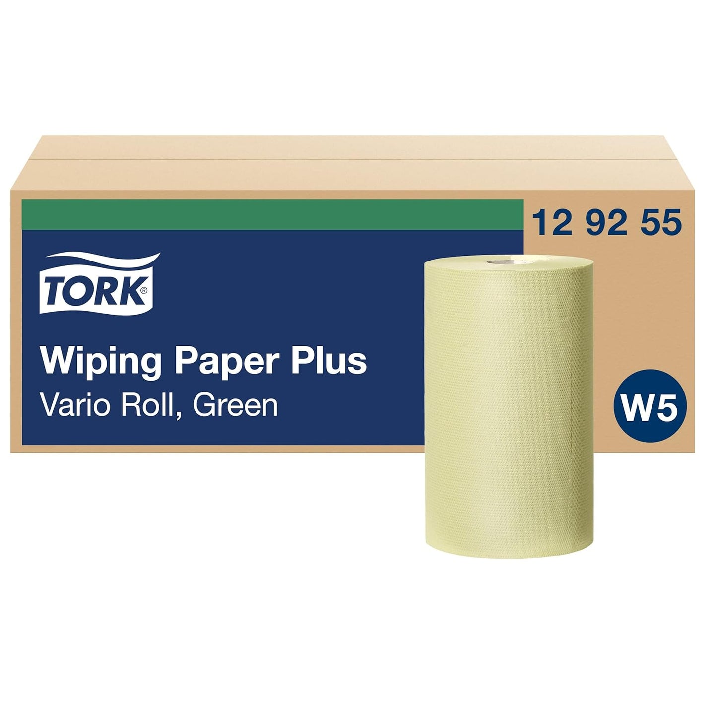 Tork 129255 Papierwischtücher für das W5 Kleinrollen Spendersystem / 2-lagig, 23 cm x 27.5 cm, Grün (10-er Pack)