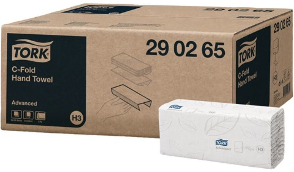 TORK 290265 H3 Advanced Papierhandtücher 2-lagig weiß C-Falz (2560 Stk.)
