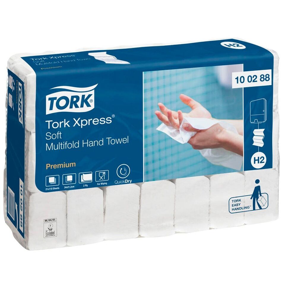 TORK Papierhandtücher 100288 Soft Interfold-Falzung 2-lagig 2.310 Tücher