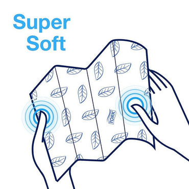 TORK Papierhandtücher 100297 Premium 2-lagig, hochweiß, 21 cm x 34 cm mit Tissue mit I-Falzung - 2100 Blatt kombiniert