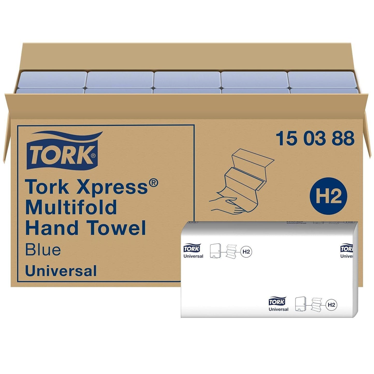 TORK Papierhandtücher 150388 Xpress H2 Universal Interfold-Falzung 4.740 Tücher