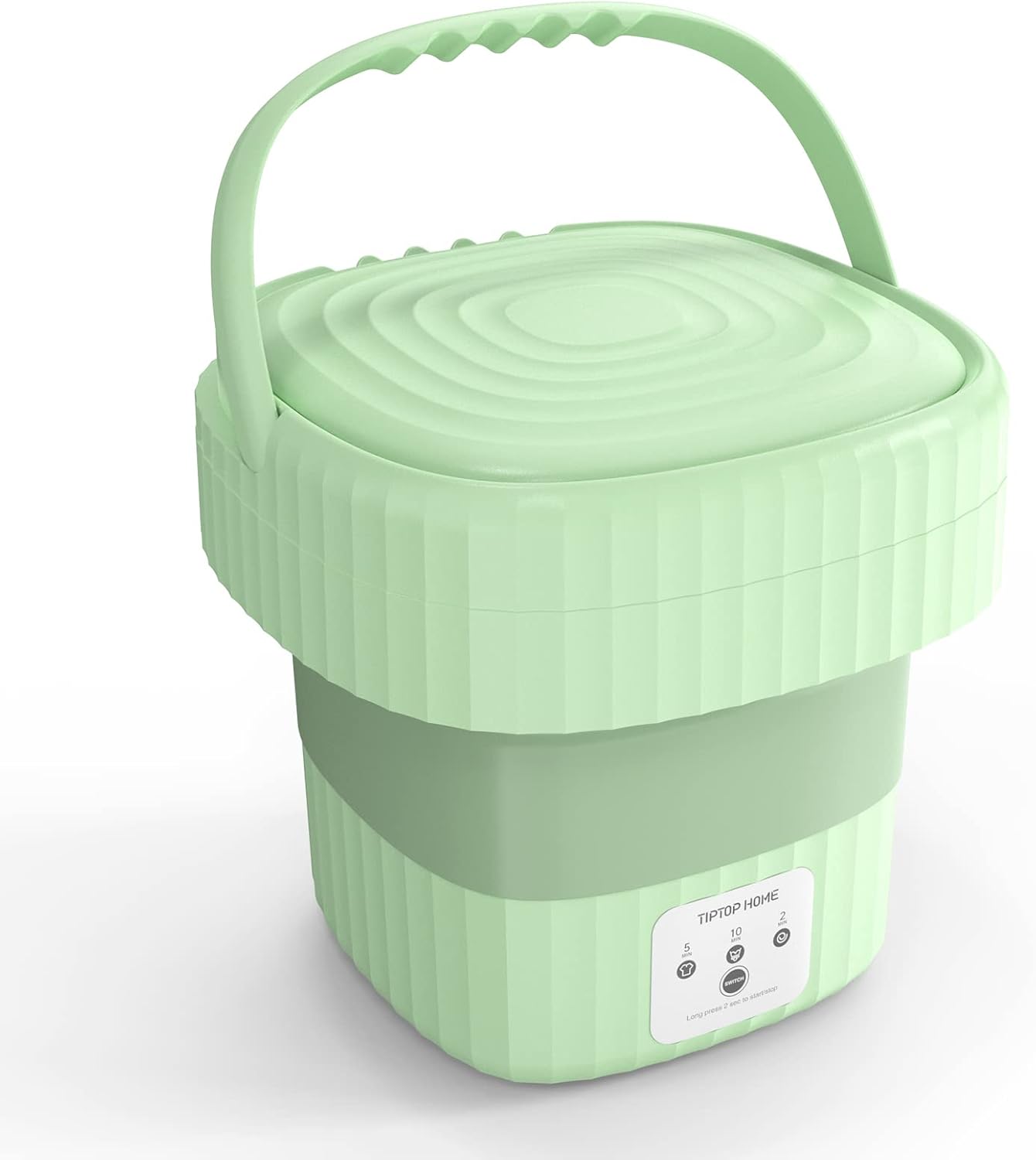 TipTop Home Mini lave-linge de camping portable 6 L, 3 modes, vert