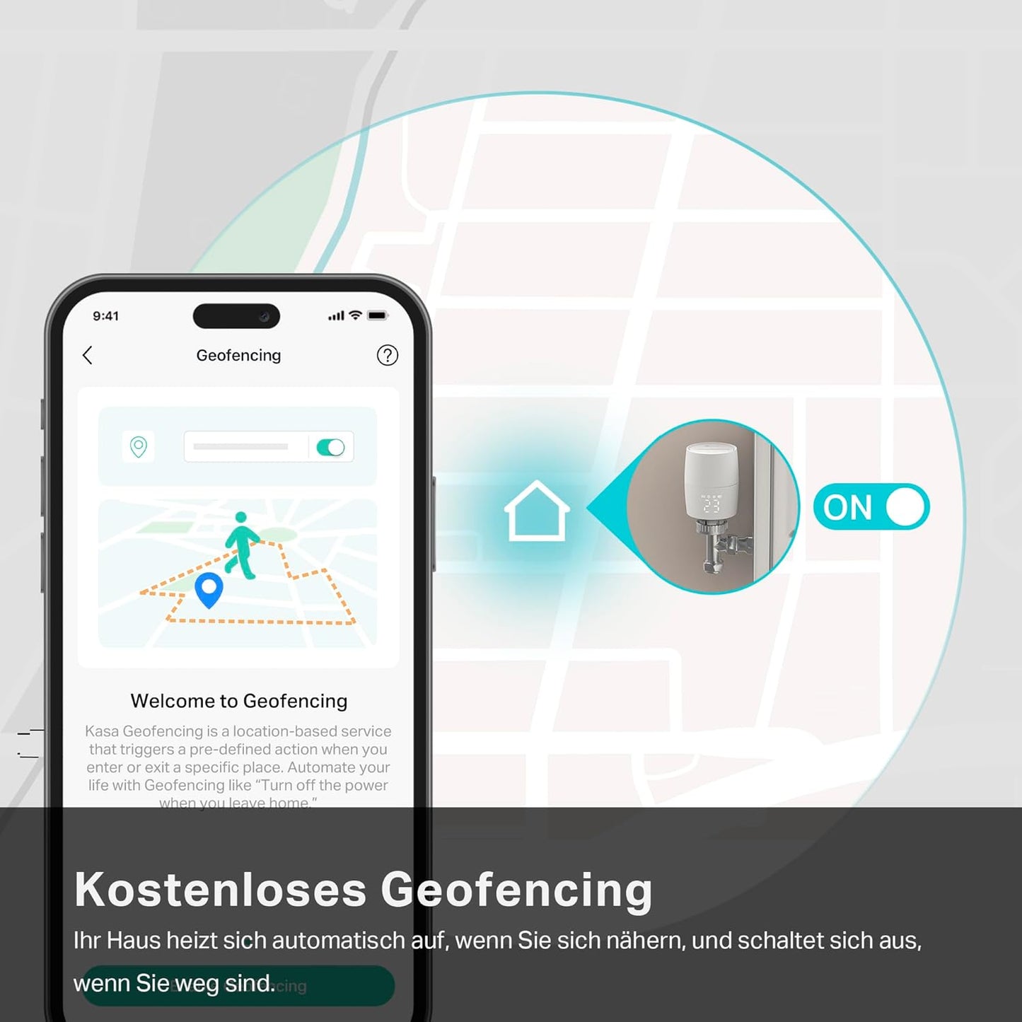 TP-Link Kasa smartes Heizkörperthermostat Heizungssteuerung Kasa App, Alexa, Apple Home