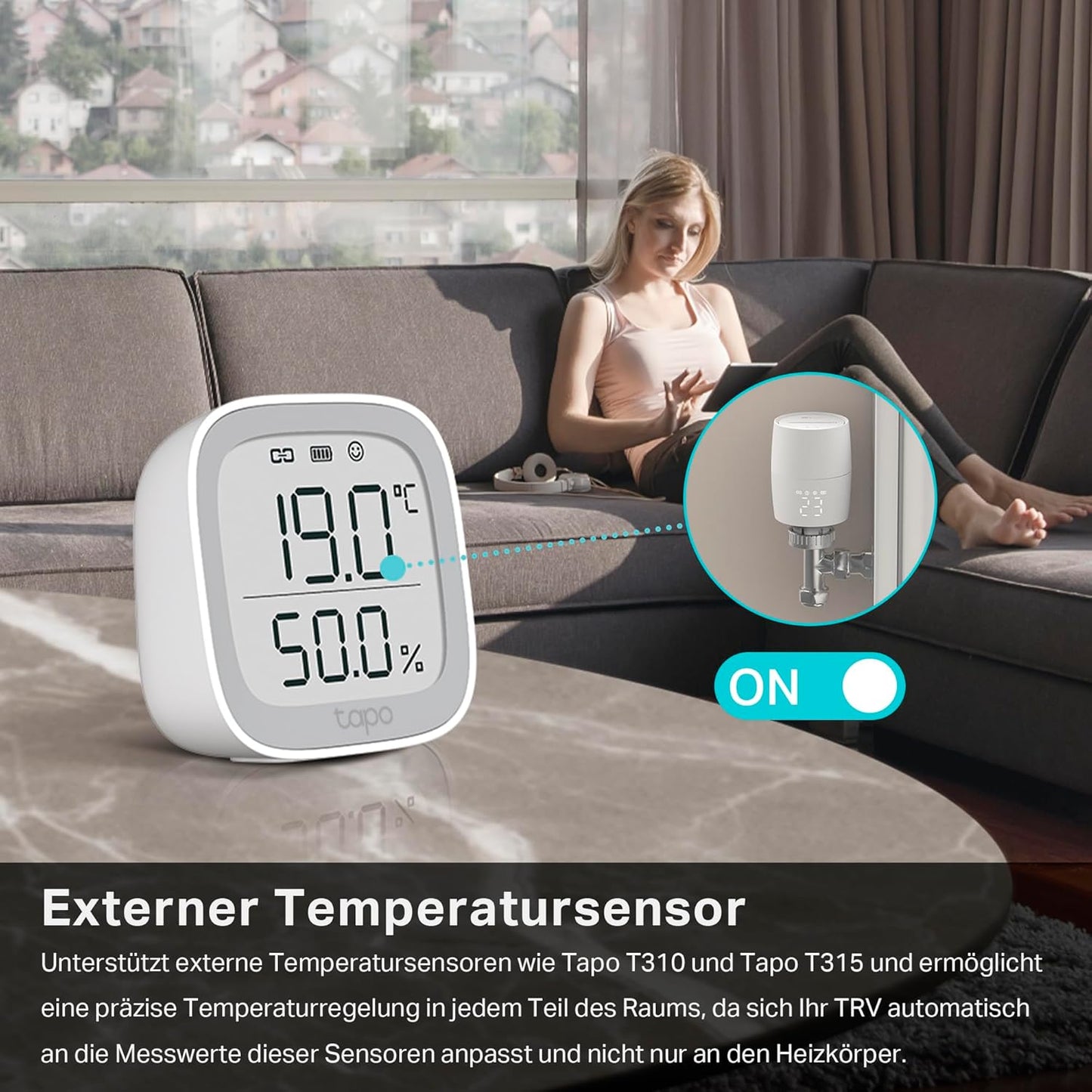 TP-Link Kasa smartes Heizkörperthermostat Heizungssteuerung Kasa App, Alexa, Apple Home