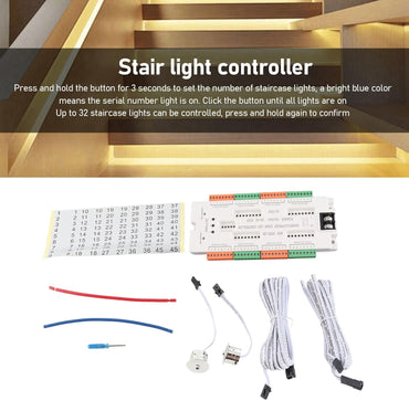 32-Kanal-Bewegungssensor-LED-Treppenlicht-Controller,Intelligenter