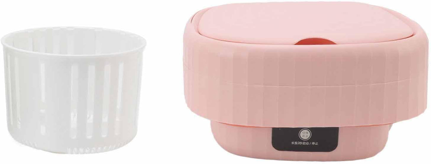 Tragbare Mini-Waschmaschine, 6 L, Faltbare Eimerwaschmaschine, Tragbare Reisewaschmaschine, Intimkleidung, Socken, Unterwäsche, Geeignet Für Reisen Und Kompakten Wohnraum(Rosa)