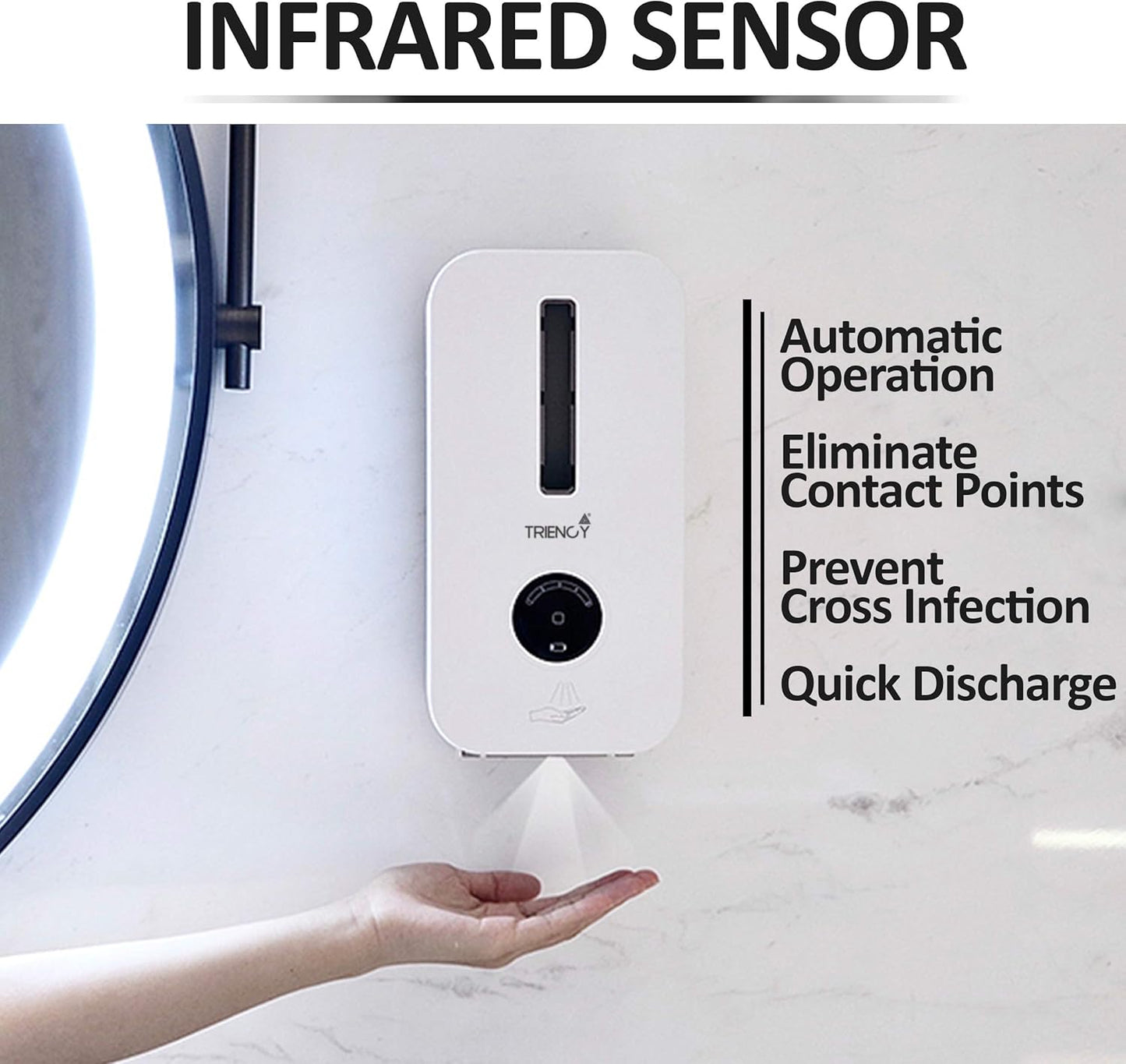 TRIENCY Desinfektionsspender Sensor Automatisch 1000ML