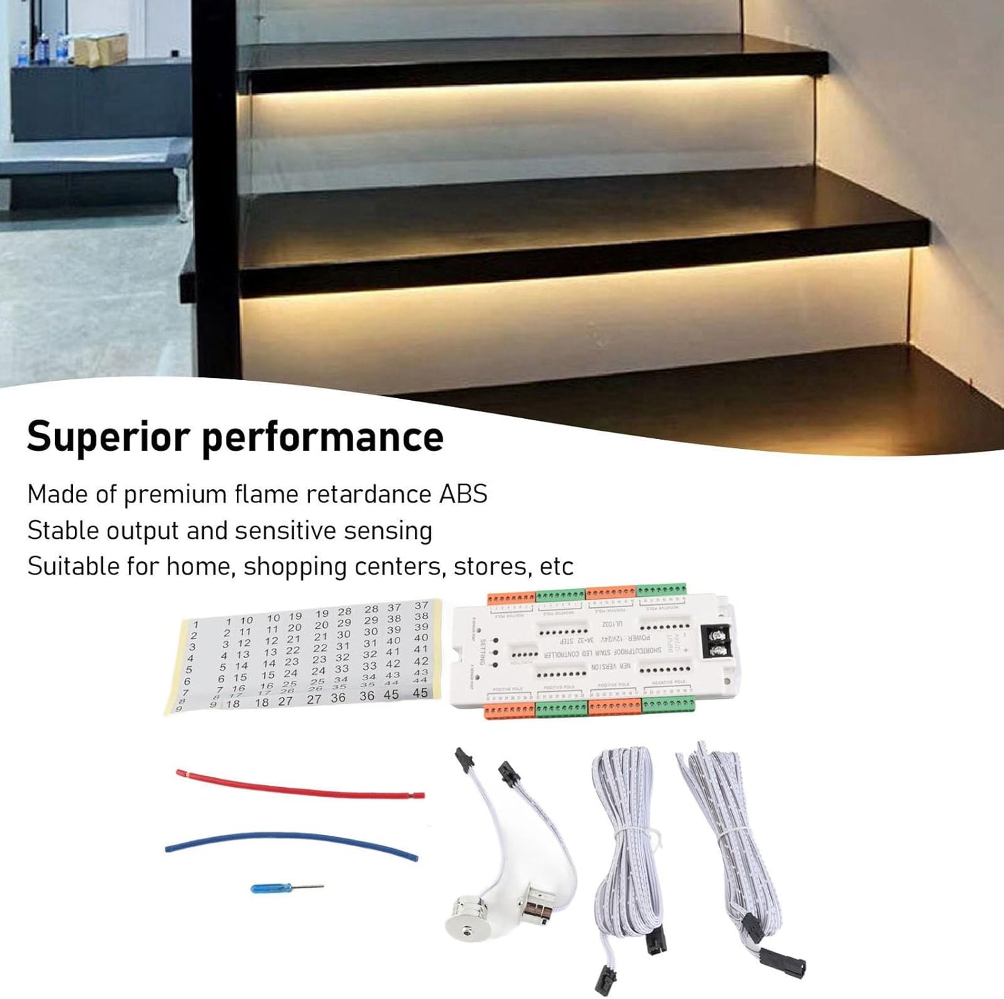 32-Kanal-Bewegungssensor-LED-Treppenlicht-Controller,Intelligenter