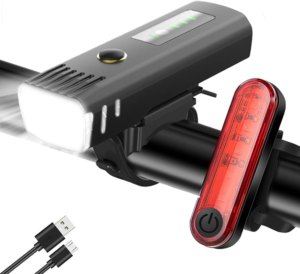 Tatopa Fahrradlicht Led Set Fahrradlichter USB Wiederaufladbar Wasserdicht