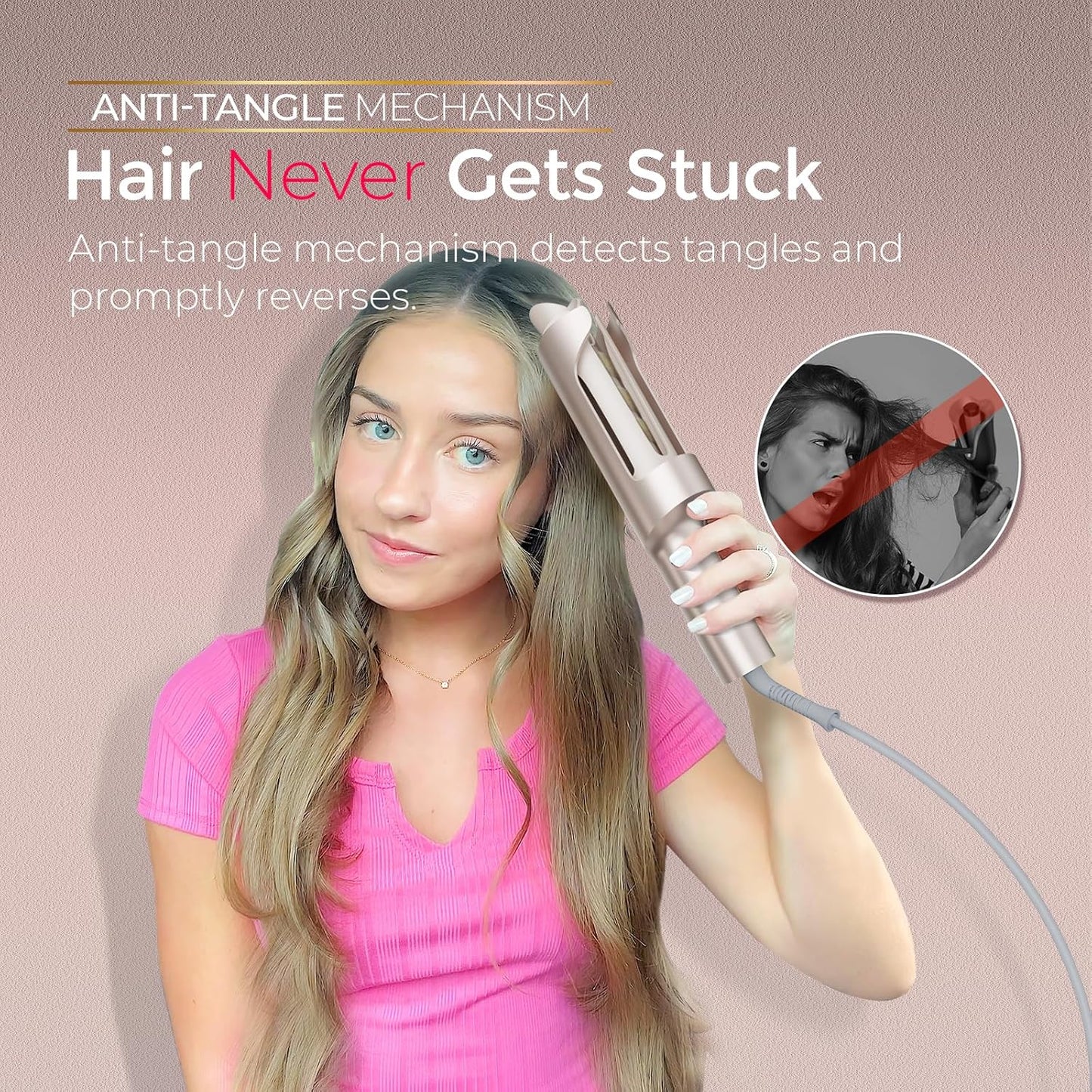 TYMO Curlpro Plus Lockenstab Automatisch Große Locken 32mm Beach Waves Lockenwickler