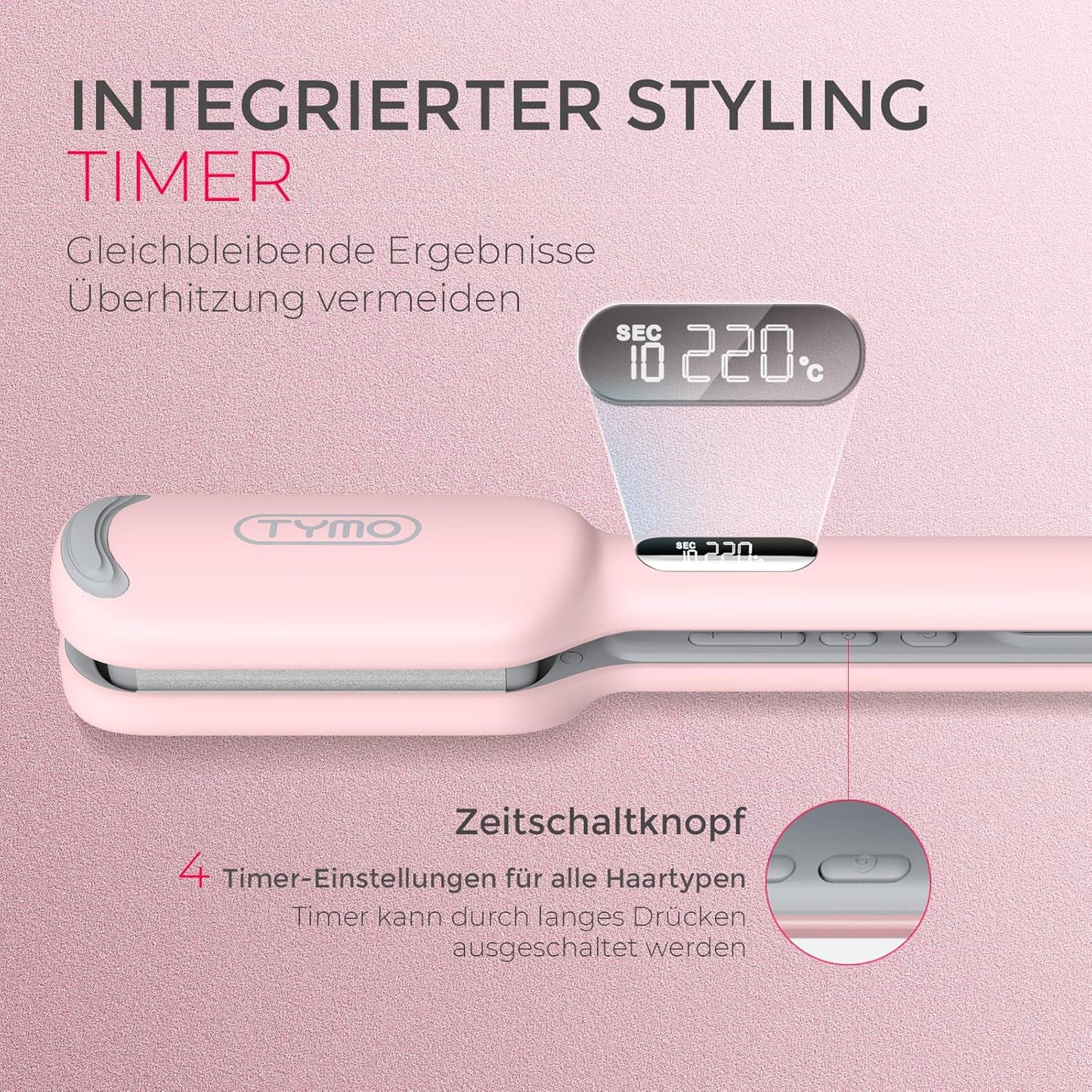 TYMO ROVY Welleneisen für haare, Lockenstab 25mm Ionen Keramik Hair Curler