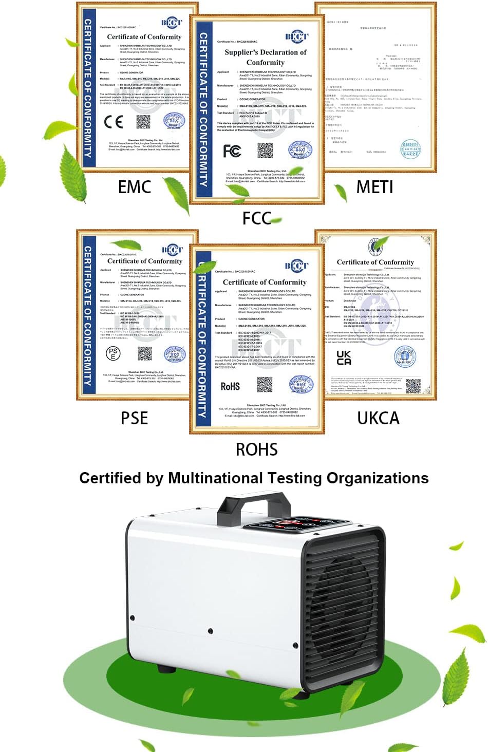 Ozon-Negativ-Ionengenerator, 80.000 mg/h, digitaler Touch,O3-Ionisator,