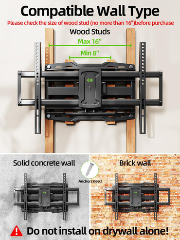 USX Mount Vollbewegliche TV-Wandhalterung für 42-86 Zoll, VESA 600x400 mm