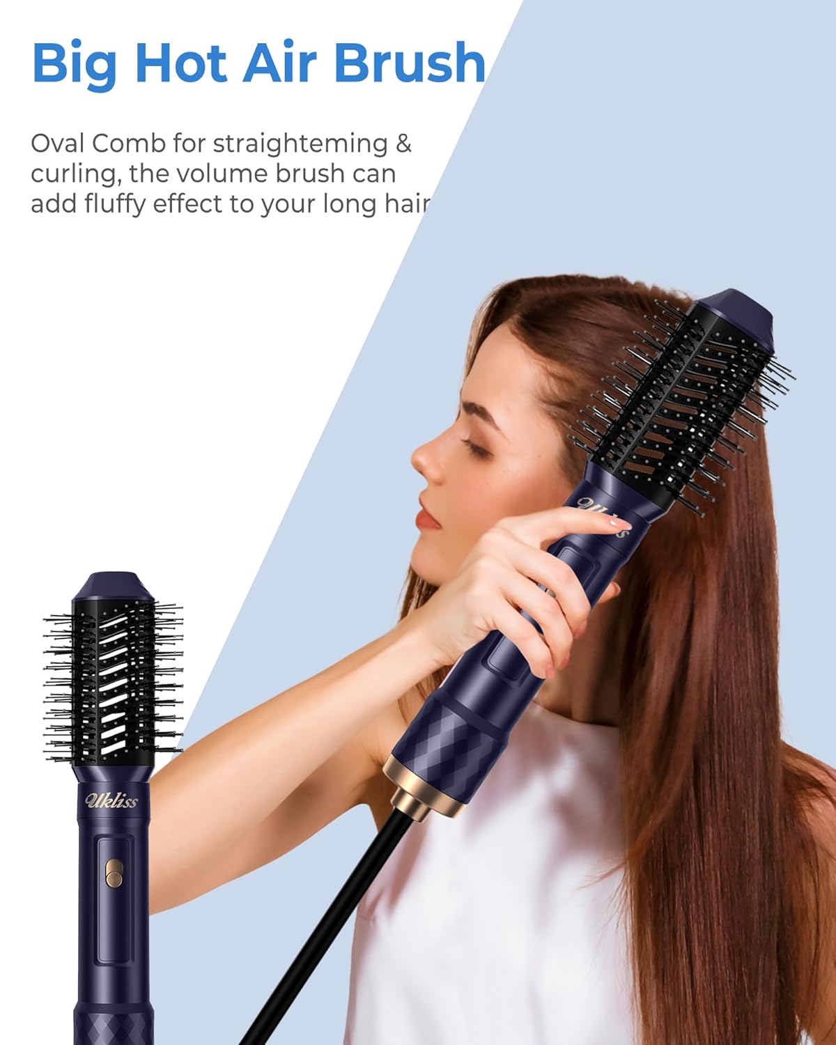 UKLISS Haarstyler Set 6 in 1 Air Styler mit 1000W Haartrockner, Auto-Air Föhnbürste, Rundbürstenföhn, Warmluftbürste, Glättbürste, Lockenföhn Bürste, Geschenkset für Frauen Trocknen, Glätten, Locken