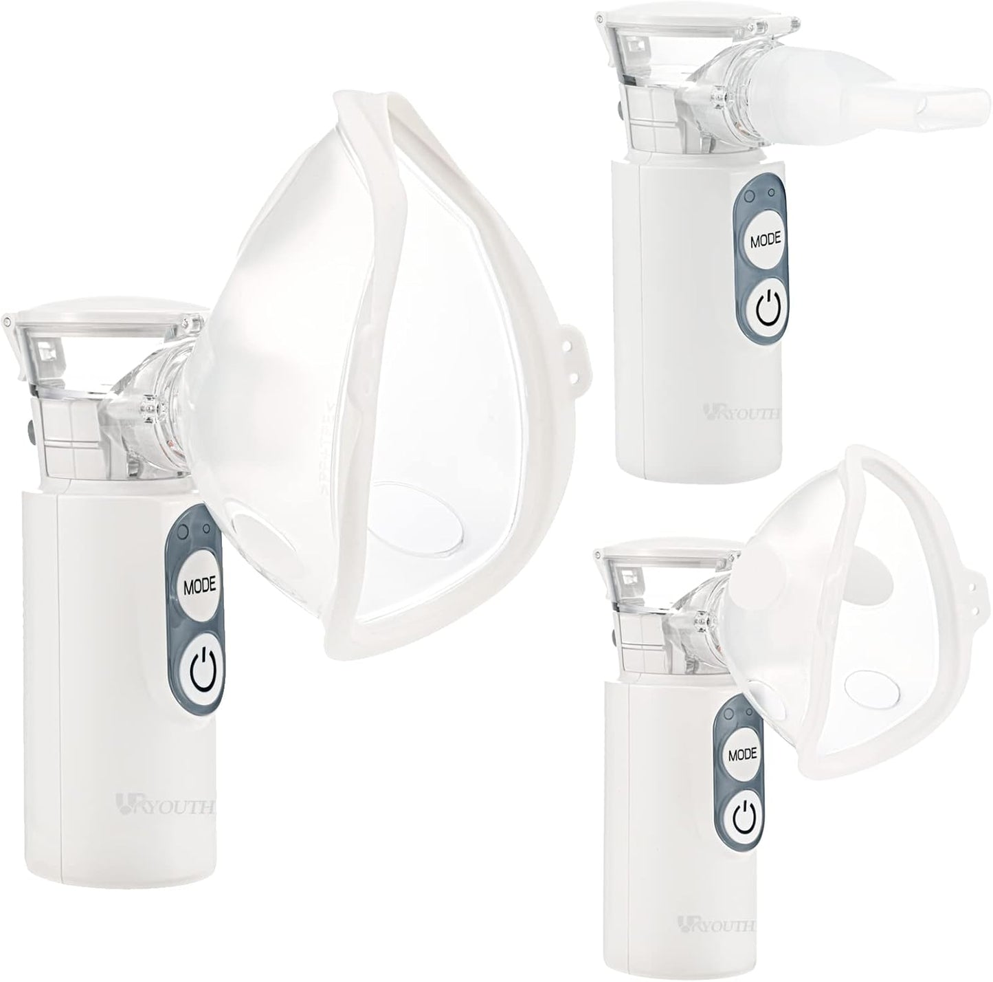URYOUTH Inhalator Vernebler Inhalationsgerät mit zwei Tasten für Kinder und Erwachsene