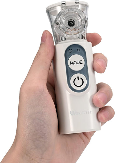 URYOUTH Inhalator Vernebler Inhalationsgerät mit zwei Tasten für Kinder und Erwachsene