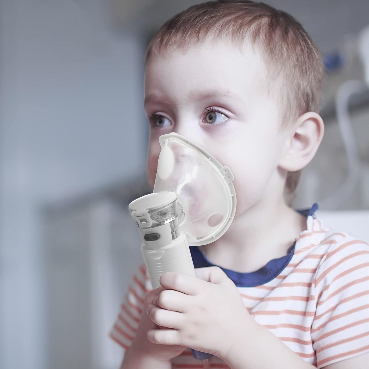 URYOUTH Inhalator Vernebler Inhalationsgerät mit zwei Tasten für Kinder und Erwachsene
