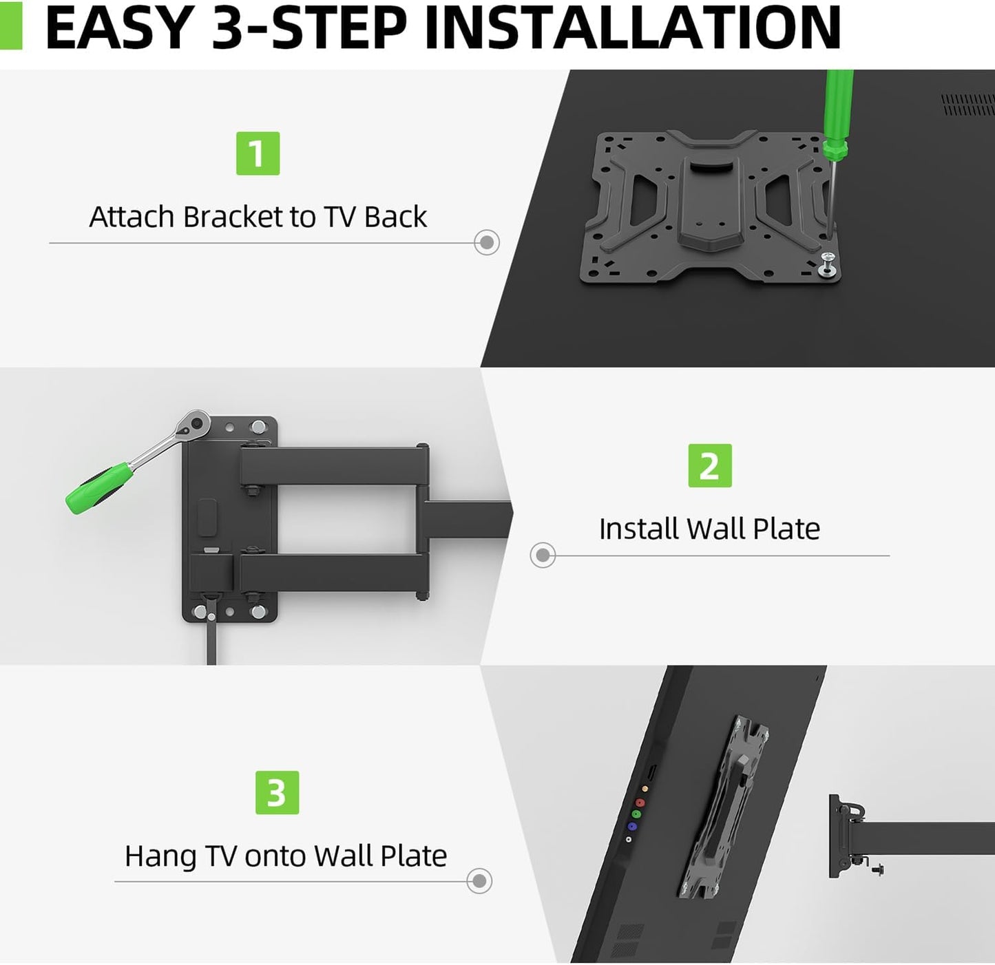 USX-MOUNT Wohnwagen TV Halterung Arretierbar, TV Wandhalterung für 17-43 Zoll TV