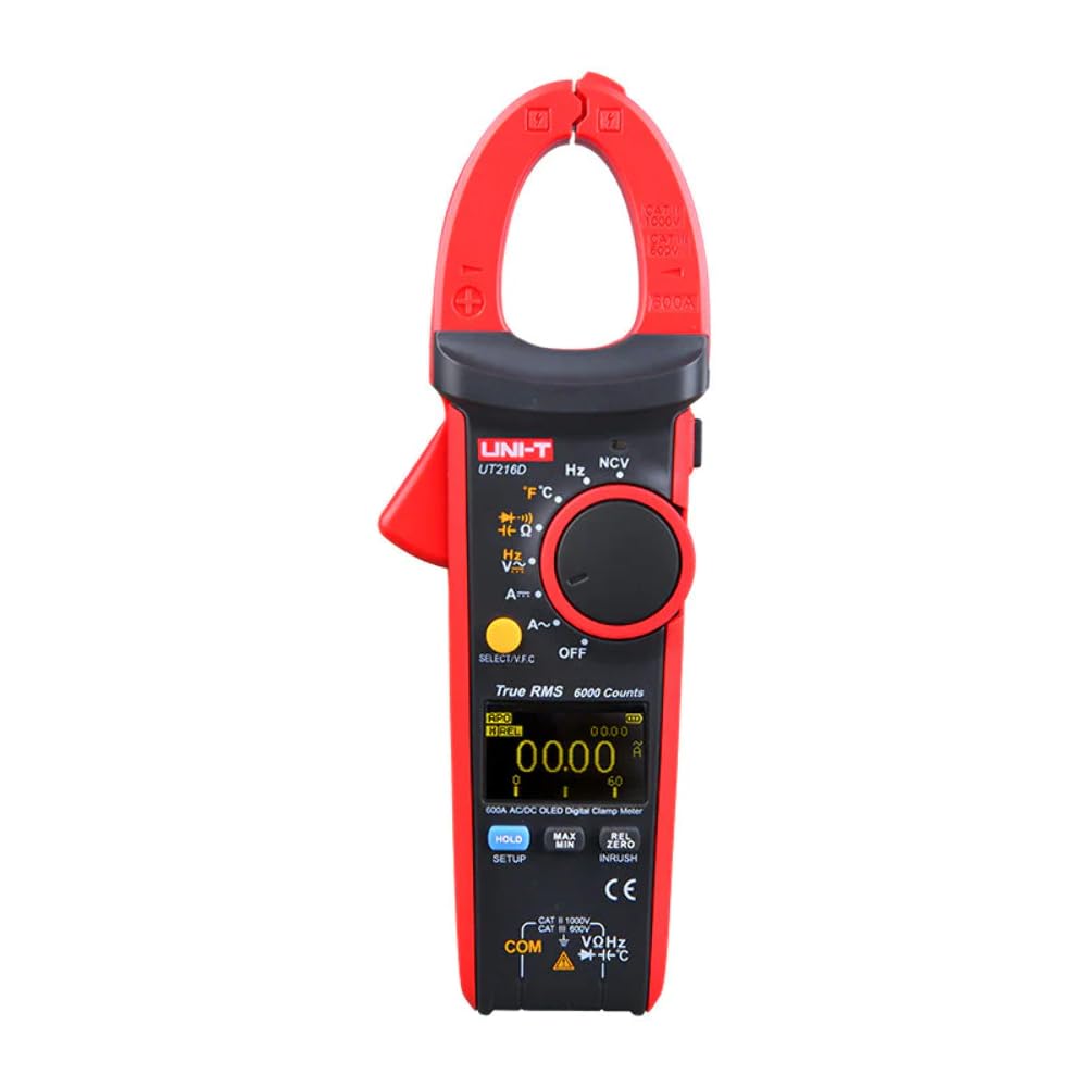 UNI-T UT216D Digital Zangenmessgerät Strommesszange 600 A rot/grau