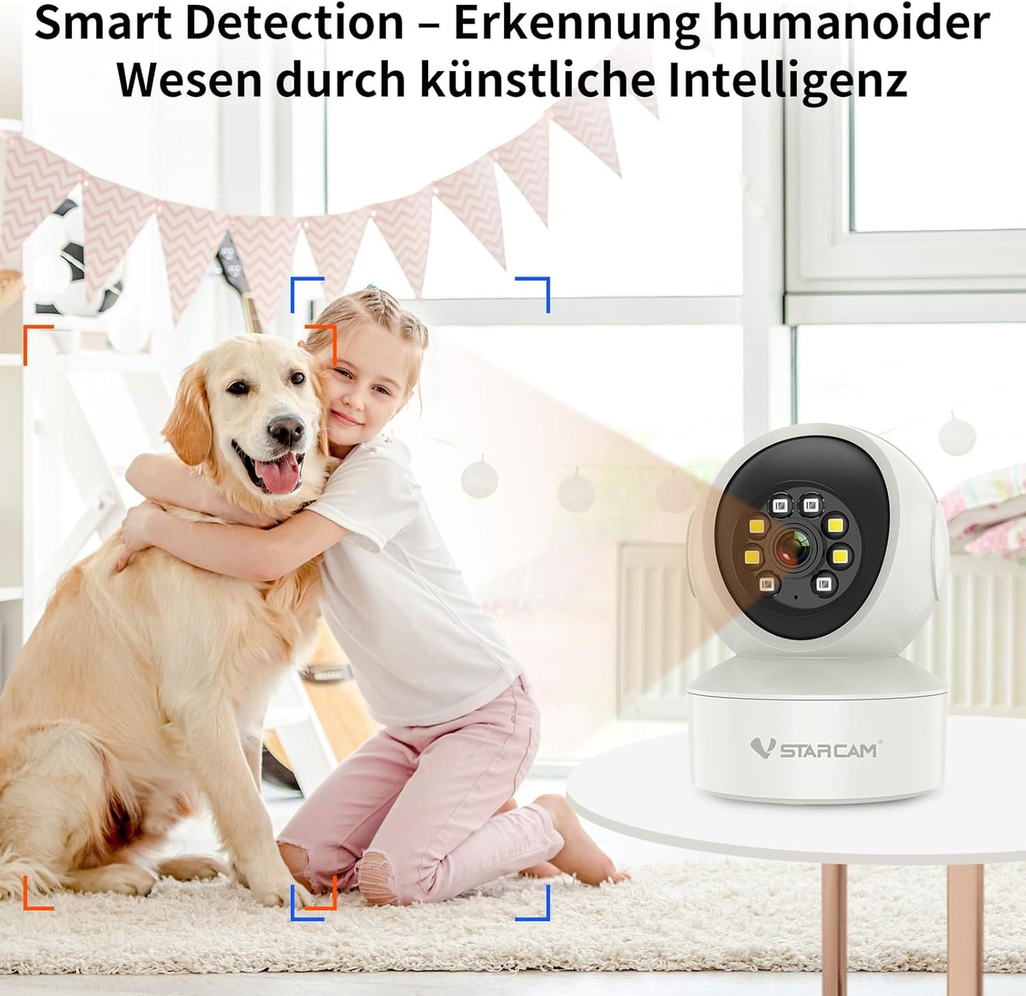 VSTARCAM kamera mit APP Farb-Nachtsicht WLAN Kamera 2K Zwei-Wege Tracking Bewegungserkennung