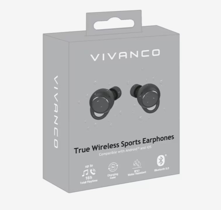 Vivanco Sport Air True Wireless Stereo-Sportkopfhörer In-Ear Kopfhörer